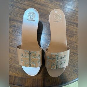 Tory Burch Brown Slide Sandals